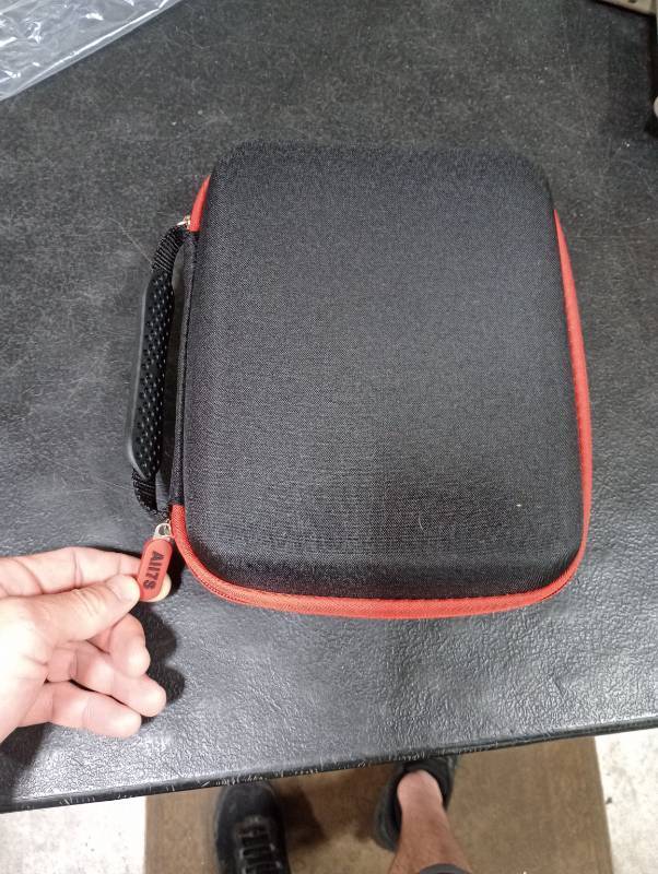 lot 8621 image: Hard Shell Travel Carrying Case with Red Trim - Retail $15