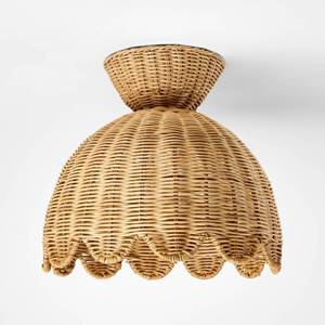 lot 1338 image: Woven Flush Mount Ceiling Light - Threshold designed with Studio McGee - Retail $78