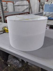 lot 1339 image: Drum Lamp Shade White 15in