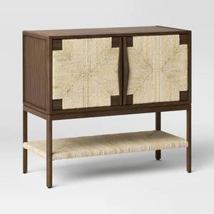 Withania 2 Door Cabinet - Threshold: Vintage Woven Accent, Wood Composite, Anti-Tip - Retail: $300