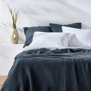 lot 1599 image: FullQueen Textured Waffle Coverlet Dark Mineral Blue - Casaluna - Retail $89