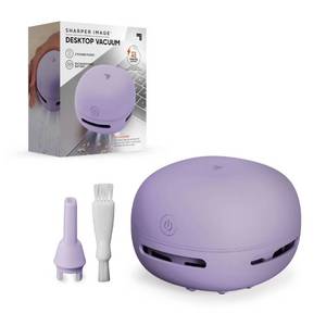 lot 1611 image: Sharper Image Desktop Cordless Vacuum Purple - Retail $16