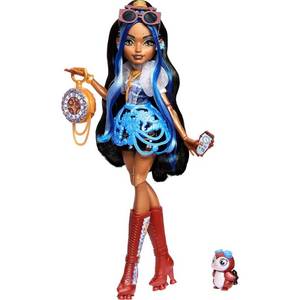 lot 1721 image: Monster High Robecca Steam Fashion Doll with Blue Blouse and Rocket Boots - Retail $27
