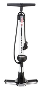 lot 1582 image: Schwinn Cyclone Plus Bike Pump - White - Retail $26