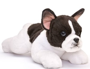 lot 1628 image: FAO Schwarz 22 Adopt-A-Pets Mix Pups Plush Frenchton - Retail $20