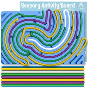 lot 2244 image: Cruleen Sensory Board for Kids ��Durable Silicone Sensory Activity Board ��Sensory Toys for Kids with Autism, ADHD, Anxiety & Stress��Toddlers Calming Travel Essentials Fidget Toy for Kids 3 & Adults
