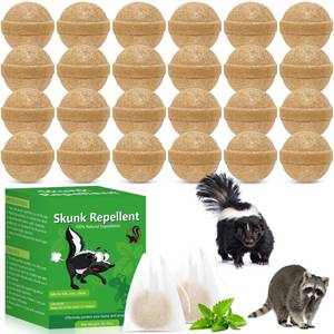 lot 2245 image: 24 Pcs Skunk Repellent for Yard, Natural Peppermint Rodent Deterrent for Mouse, Mice, Skunk, Raccoon, Keep Skunk Away from House, Motor Campers, Attic, Humans & Pets Safe