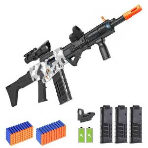 lot 2263 image: Realistic Toy Gun for Nerf Guns Darts, Foam Blaster - with Scope 120 Soft Bullets 3 Magazines, Semi-Auto Sniper Rifle Electric Machine Guns for Boys 8-12 Age, Birthday Gifts for Kids and Adults