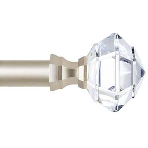 lot 3917 image: TONIAL Curtain Rods for Windows 20 to 53 Inch(1.6 to 4.4 ft), Telescoping Splicing 34 Single Rods 32 to 58 Inch(2.6-4.8ft), Decorative Rod with Acrylic Diamond Finial, Champagne Gold