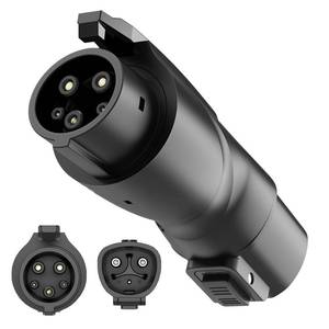 lot 4387 image: Otytkgo Nacs to J1772 Adapter, Portable Tesla to J1772 Adapter with Fixed Lock Works IP65, Max 80A 250V Converter Compatible with Nacs Wall Mobile Connector Target Chargers for All J1772 EVs Black