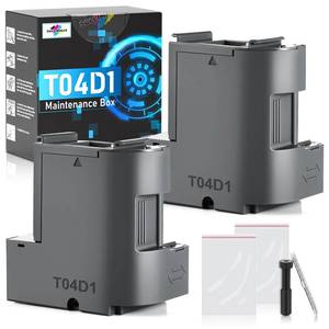 lot 4407 image: T04D1 T04D100 Ink Maintenance Box Compatible Replacement for Epson EcoTank ET-15000 ET-3760 ET-3850 ET-4850 ET-4760 ET-3750 ET-4750 ET-3830 ET-2980 ET-3950 ET-4950 ET15000 Printer, TO4D104D12-Packs