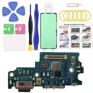 lot 4423 image: for Galaxy S21 FE USB Charging Board Port Replacement, SM-G990U SM-G990U1 Type C Dock Board Connector for Samsung S21 FE with Tools & Instruction