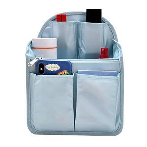 lot 4440 image: HOYOFO Mini Backpack Organizer Insert Small Shoulder Bag Divider for Rucksack Purse Lightweight Nylon, Light Blue