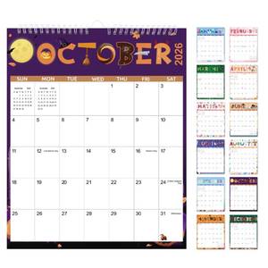 lot 4441 image: 2025 Wall Calendar with Holiday Decorations