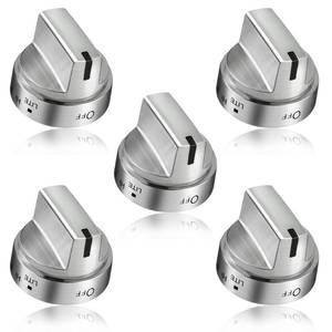 lot 6150 image: 5 Pack Stainless Steel WB03x24818 Gas Stove Knob Replacement for ge,PS11729081 AP5989029 Stainless Steel Stove Replacement Knobs,Compatible with ge Stove Knob��Not Universal��