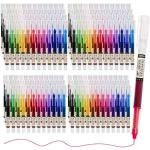 lot 6184 image: Beieverluck 120 Pieces Rolling Ball Pens 0.5 mm Japanese Pens Fine Point Pens Quick Dry Liquid Ink Pen Smooth Writing Pens for Office Student Back to School Supplies, Multicolor