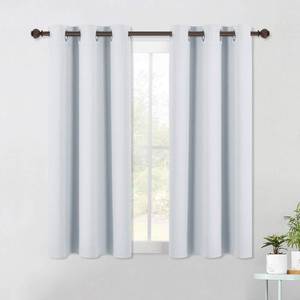 lot 6192 image: NICETOWN Room Darkening Curtain Panels for Bedroom -Easy-Care Solid Thermal Insulated Grommet Room Darkening DraperiesDrapes (2 Panels, 42 by 54, Platinum-Greyish White)