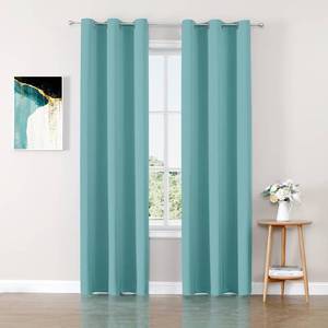 lot 6194 image: ChrisDowa Blackout Curtains 84 inches Long for Bedroom - 2 Panels Set Grommet Thermal Insulated Room Darkening Curtains for Living Room (Aqua, 42 x 84 Inch)