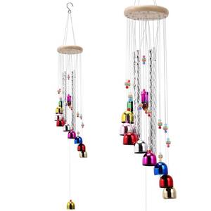 lot 6200 image: BWINKA Pleasant Colorful Wind Chimes with 4 Aluminum Tubes 13 Bells with Soothing Sound for Patio Porch Backyard DecorationMeditationYoga��