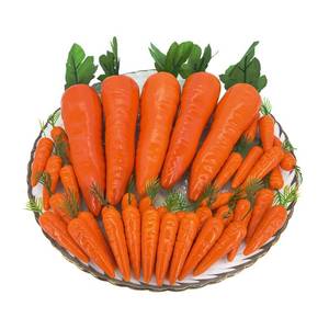 lot 6221 image: 35Pcs Artificial Carrots,Fake Mini Easter Carrots,Lifelike Foam Carrot Plastic Artificial Vegetables for Party Home Kitchen Decorations