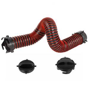 lot 6226 image: OUTPRIZE 15FT RV Sewer Hose Extension, EXTREME Heavy Duty 24 Mil TPE Material for Abrasion Resistance and Crush Protection, Camper Sewer Extension Hose with Caps, Red