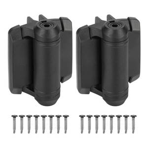 lot 6234 image: Heavy Duty Self Closing Gate Hinges with Safety Cap,Pool Gate Hinges with Alignment Legs No Rust and Adjustable Fence Hinges Kit for Outdoor Metal Gate,Vinyl Gates,Wood Gate,Black,2 Count