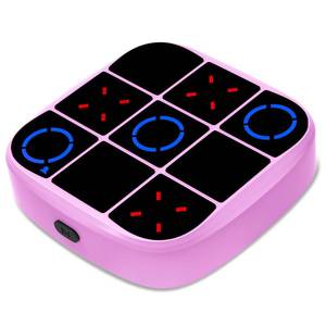lot 6243 image: Tic-Tac-Toe Bolt Game, 4-in-1 Handheld Puzzle Games Console, Electronic Tic-Tac-Toe Game for Educational and Memory Growth, Portable Travel Games for Car Ride, Board Games for Kids and Adults (Pink)