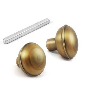 lot 10309 image: newliplace 1 Pack Antique Brass Door Knob Set with Spindle, Vintage Old Style Door Knobs Replacement Set for Mortise Lock Interior Doors