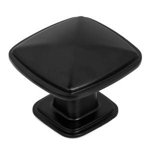 lot 10337 image: Ilyapa Black 1 14 Square Kitchen Cabinet Knobs - 10 Pack of Drawer Handles Hardware