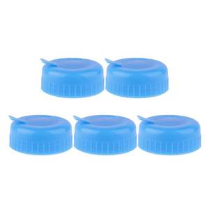 lot 10344 image: 10Pcs Water Bottle Caps 55mm 5 Gallon Twist Cap Plastic Blue Water Jug Cap Replacement Lid No Splash Water Bottle Screw on Covers Sealing Ring Screw Top Dispenser