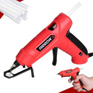 lot 10345 image: Arrow Mini Hot Glue Gun, Dual Temp Glue Gun Kit with 24Pcs Mini Glue Sticks, HighLow Temp Fast Heating Glue Guns with Stand for DIY, Decoration, Crafts, Quick Repairs
