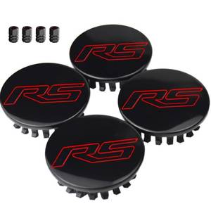 lot 10350 image: 4PCS RS 59mm Hub Cap Wheel Cover Valve Cap Wheel Center Cap Hub Cover and 4PCS RS Tire Valve Caps Compatible with Camaro Equinox Cruze Malibu Trax 59mm (RS-2)