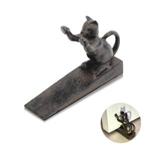 lot 10367 image: Cat-Shaped Door Stopper for Indoor Use - Non-Scratch Heavy Duty 2.5LB Vintage Cast Iron Cat Door Stopper, Heavy Door Stopper.cast Iron Door Stopper Retro-Style Home Accessory