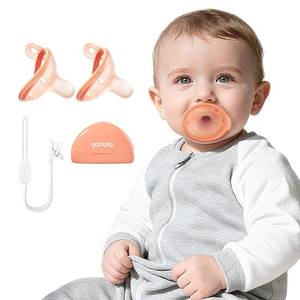 lot 10394 image: Garkoko 2-Pack Newborn Pacifiers with Clip & Case, 0-6 Months, Breastfeeding Pacifier, Symmetrical Nipple Pacifier, Non-Touch Face, Food-Grade Silicone, Hygiene Kit for Babies