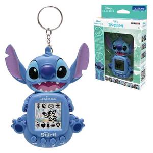 lot 10401 image: Lexibook, Disney Stitch, My Best-e, Portable Games Console, Interactive and Educational Companion for Children, 8 Game Categories, Coloured Screen, Blue, JLMB10D
