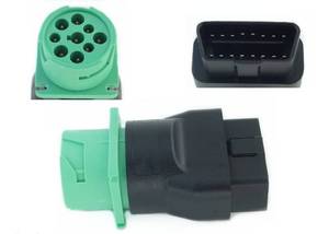 lot 10403 image: OBD2 Male to Green J1939 Female Adapter