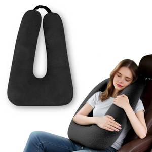 lot 11718 image: MROUEN Travel Pillow, Travel Pillow for Kids, Sleeper Hold Pillow Travel, Removable U-Shaped Pillow for Adults and Children to Support Head and Body in The Back Seat of Long Car Trips (only 1 Pillow)