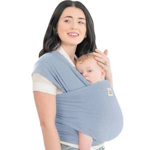 lot 11755 image: KeaBabies Baby Wrap Carrier - All in 1 Original Baby Carrier Newborn to Toddler Sling, Easy to Wear, Hands Free Bonding, Lightweight, Breathable Infant Wraps (Powder Blue)