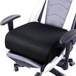 lot 11771 image: MABOZOO Extra Thick Chair Cushions,Office Chair Booster Seat Cushion to Raise Seat Height for Pain Relief,18 x 16 x 6 inch Non Slip Memory Foam Thick Cushion with Carry Handle��Black��