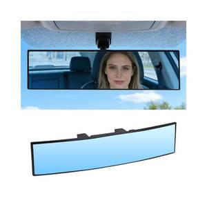 lot 11788 image: ANFTDCO Car Rear View Mirror, 12 Inch HD Panoramic Convex Wide Angle Anti-Glare Vehicle Clip-On Rearview Mirror, Automotive Interior Accessories to Eliminates Blind Spots, Universal Fit