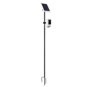 lot 11789 image: Koroao 31.49 or 47.24 inch Ground Stake Mount Stand with Solar Panel Mount for Ring, Blink, Arlo, Eufy, Wyze, Google Nest, Simplisafe Cameras and Solar Panels Ground Stake Bracket��Black��
