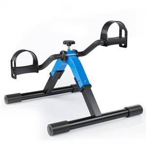 lot 11808 image: RYGEO Folding Pedal Exerciser Mini Exercise Bike Under Desk Bike for Arms and Legs Workout, Portable Desk Bike Peddler Machine for Sedentary Officer & Seniors