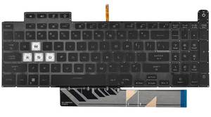 lot 12034 image: Replacement Backlit Keyboard for ASUS TUF A15 F15 FA507 FX507 FX507R A17 FA707 F17 FX707 & TUF Dash F15 FX517 Series Laptop with Per-Key RGB Colorful Keyboard US Layout