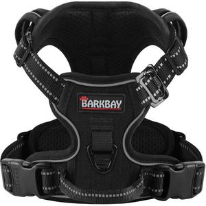 lot 12039 image: BARKBAY Dog Harness No Pull 3 Buckles for Small Dogs - Adjustable, Reflective, Comfortable, No Choke, Heavy-Duty - Perfect for Outdoor Training, Walking, and Hiking - Strong & Durable - S & Black