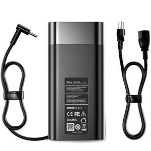 lot 12043 image: GERVGHS 200W Laptop Charger Compatible with HP Victus 15 17 Omen Pavilion Gaming 15 17 ZBook Fury Create Studio 17 15 G9 G10 G8 G7 G6 G5 G4 Envy 15 15u 2020 TPN-DA10 L00818-850 Power Cord