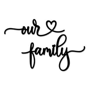 lot 12048 image: Rajukit Our Family Wall Decor Metal Family Signs Rustic Wall Hanging Decoration for Bedroom Living Room