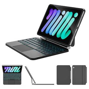 lot 12056 image: ZYNTHRALIX for iPad mini 7 (A17 Pro, 2024) & Mini 6 (2021) Case with Keyboard, 11-Color Backlit with Smart Trackpad, Magic-Style Keyboard Case for iPad mini 7th 6th Gen 8.3-inch, Black