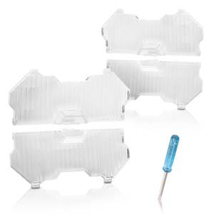 lot 12078 image: maXpeedingrods 5 Round White Light Covers 4PCS Off-Road Light Cover White Flood Beam Swappable Offroad Lights Cap PC Protective Lens for 5 Auxiliary Driving LED Lights (Missing One)