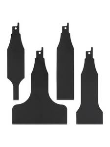 lot 12100 image: 4PCS Reciprocating Saw Scraper Blade, Multifunctional High Carbon Steel Scraping Tool Attachment Blades for Removing Tile Grout Glue Gaps Adhesives, Wall Cleaning, Metal Derusting(ColorBlack)
