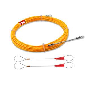 lot 12112 image: Electrical Fish Tape 15m  3.0 mm Wire Fish Tape Wire Puller  Wire Snake for Running Wire through Wall  Retractable Cable Pulling Tools with 2 Guide Springs  Wire Feeder